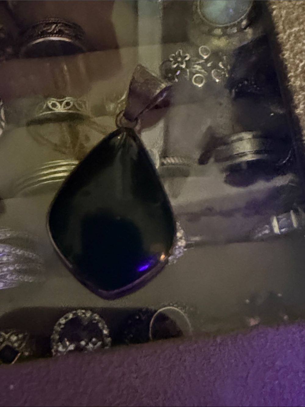 amber pendant sterling silver
